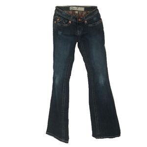 Seven 7 Flare Leg Jeans Distressed Look Size 28